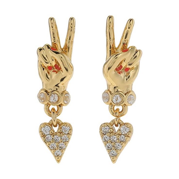 kate spade Jewelry - KATE SPADE • Wishes Love & Peace Earrings